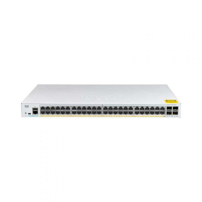 C1000-48P-4G-L مفاتيح سلسلة Cisco Catalyst 1000	 48 منفذًا إيثرنت 10/100/1000 PoE+ وميزانية PoE تبلغ 370 واط، و4 وصلات صاعدة SFP بسرعة 1 جيجابت 0