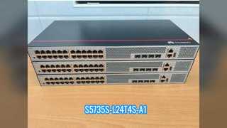 S5735S-L24T4S-A1 (24 منفذ إيثرنت 10/100/1000BASE-T، 4 جيجابت SFP، مصدر طاقة التيار المتردد)