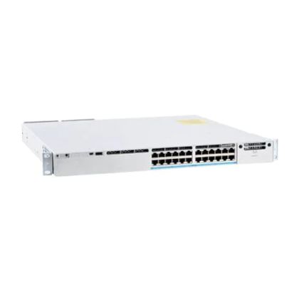 محول Catalyst 9300-24UX-A بـ 24 منفذًا نحاسيًا بسرعة 10 جيجابت/جيجابت مع وصلة صاعدة معيارية UPOE Network Advantage