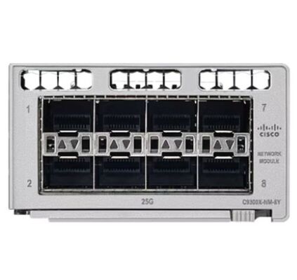 وحدة توسيع الشبكة من سلسلة Cisco C9300X-NM-8Y Catalyst 9300 مع 8 منافذ SFP ومعدل بيانات 25 جيجابت / ثانية