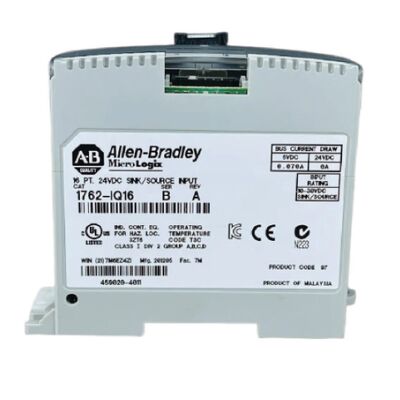 Allen‑Bradley 1762‑IQ16 MicroLogix 16‑Point 24V DC وحدة الإدخال الرقمي/المصدر