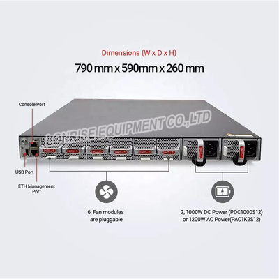 CE6820-48S6CQ-B Huawei CloudEngine 6800 محولات مركز البيانات هو حل شبكي متقدم مصمم للاتصال 10G/100G عالي الكثافة