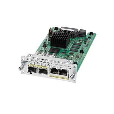 توسيع شبكة Cisco Ethernet WAN وحدة الواجهة NIM-2GE-CU-SFP تجلب الكثافة العالية للشكل الصغير القابل للتوصيل (SFP)