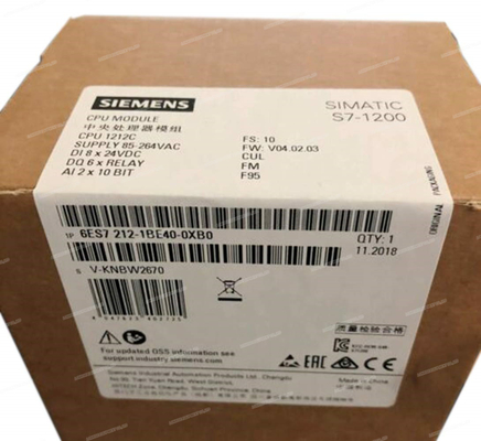 SIEMENS 6ES7212-1BE40-0XB0 PLC التحكم الصناعي الأصلي الجديد S7-1200 6es7212-1be40-0xb0 وحدة المعالجة المركزية