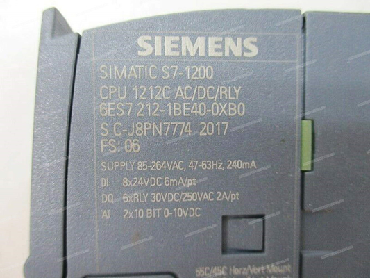 SIEMENS 6ES7212-1BE40-0XB0 PLC التحكم الصناعي الأصلي الجديد S7-1200 6es7212-1be40-0xb0 وحدة المعالجة المركزية