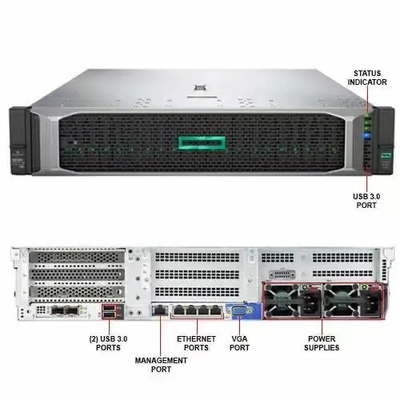 ProLiant D L380 G10 2U Rack Server مع Intel Xeon Silver 4110 16GB RAM