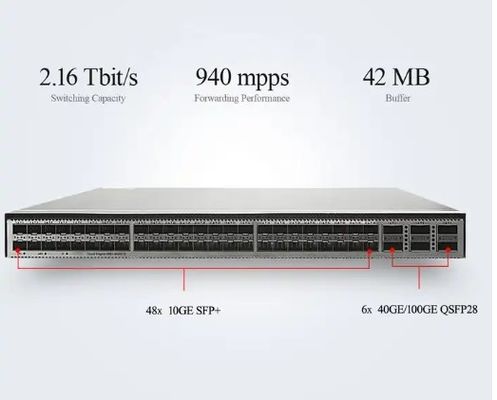 معالجة CE6881-48S6CQ (48 * 10G SFP + ، 6 * 100G QSFP28 ، 2 * AC إمدادات الطاقة ، مدخل الهواء الجانبي في الميناء / المخرج)