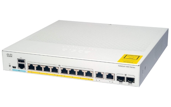 C1000-8FP-2G-L 8x 10/100/1000 Ethernet PoE + Ports و 120W PoE Budget 2x 1G SFP و RJ-45 Combo Uplinks