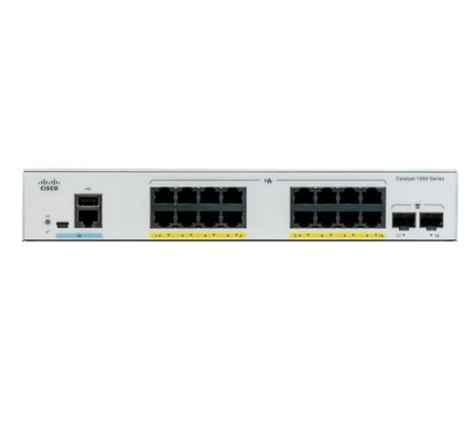 C1000-16T-2G-L سيسكو كاتاليست 1000 التبديل 16x 10/100/1000 منافذ إثنر 2x 1G SFP Uplinks