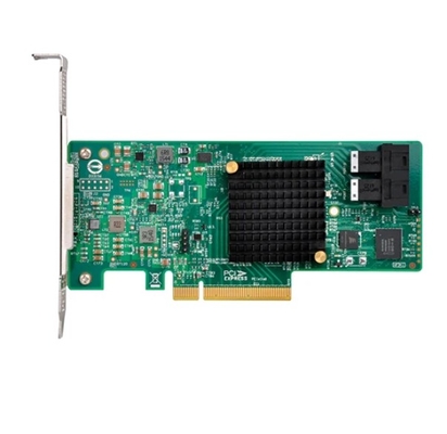 برودكوم LSI SAS 9500-8i محول الحافلة المضيفة 12Gb / s SAS 8-Port PCIe 3.0 HBA Card Support Raid 0/1/1E/10Broadcom 9311-8i