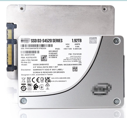 SSDSC2KB019TZ01 إنتل D3-S4520 1.92 TB محرك أقراص الحالة الصلبة - 2.5 &quot;داخلية - SATA (SATA/600)