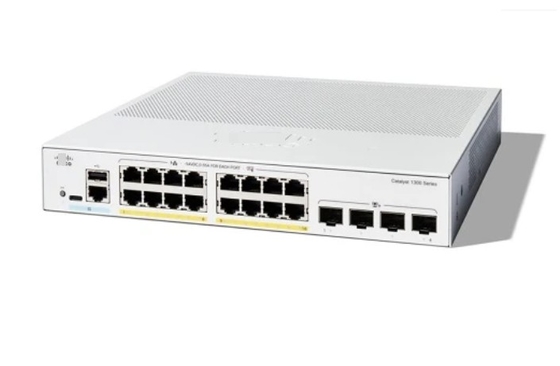 سيسكو C1300-16P-4X 16x 10/100/1000 موانئ موانئ PoE + مع ميزانية طاقة 120W 4x 10 جيجابيت SFP + قابلة للتركيب على الرف