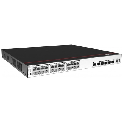 S5735-S24T4XE-V2 24*10/100/1000 منافذ Base-T 4*10GE منافذ SFP+ 2*12GE منافذ Stack PoE+ بدون وحدة طاقة