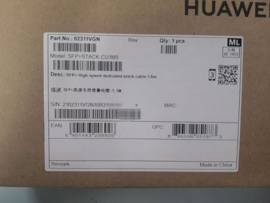 SFP+STACK-CU1M5 02311VGN
كابل Huawei 10G SFP + SFP + عالية السرعة المخصصة 1.5m