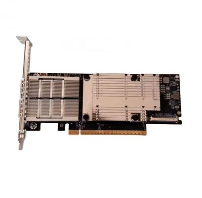 MCX755106AS-HEAT NVIDIA Mellanox ConnectX-7 بطاقة محول HHHL ، 200GbE (الوضع الافتراضي) / NDR200 IB منفذ مزدوج QSFP112