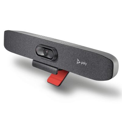Poly Studio R30 USB Video Bar (4K UHD ، 120 ° FOV ، 3-Mic Array ، DirectorAI ، USB-C ، النموذج: 842D2AA)