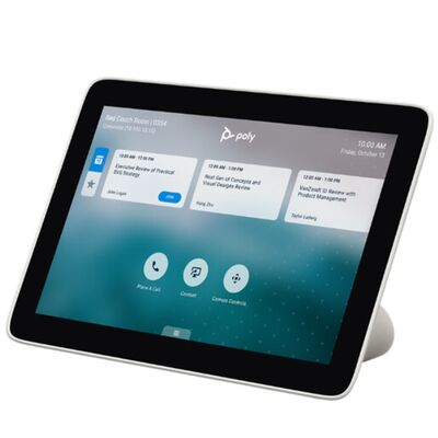 POLY GC8: وحدة تحكم عالية الدقة تعمل باللمس مقاس 8 بوصات لعقد مؤتمرات الفيديو مع اعتماد USB-C/HDMI وMicrosoft Teams