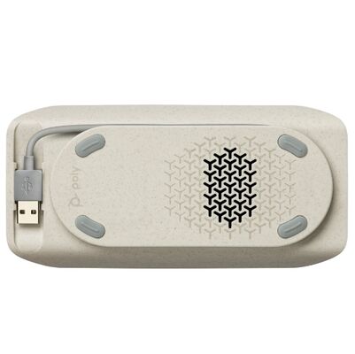 HP Poly Sync 10-M - مكبر صوت بدون استخدام اليدين - سلكي - USB-A، USB-C - فضي - معتمد لـ Microsoft Teams