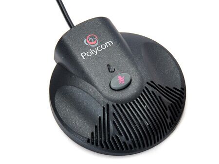 SoundStation-2-Expansion-Microphone، هاتف Polycom SoundStation 2 للمؤتمرات، مكبر صوت عالي الدقة/ميكروفون لإلغاء الضوضاء/للغرف التي تبلغ مساحتها 50-70 مترًا مربعًا