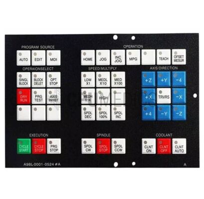 Fanuc A98L-0001-0524#A لوحة مفاتيح غشائية (لوحة تشغيل مكونة من 42 مفتاحًا لأنظمة CNC)