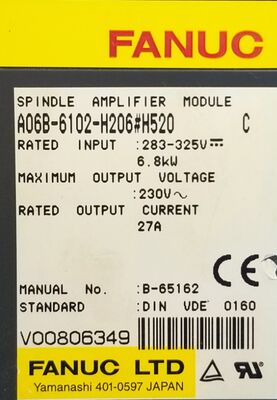 Fanuc A06B-6102-H206 CNC المغزل مضاعفات مكبر للصوت 200-240V AC عالية الدقة