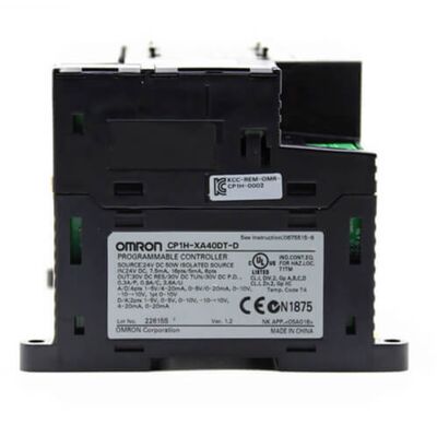وحدة المعالج المركزي PLC من Omron CP1H-XA40DT1-D مع 40 مدخل/مخرج تناظري وطاقة 24 فولت تيار مستمر للأتمتة الصناعية