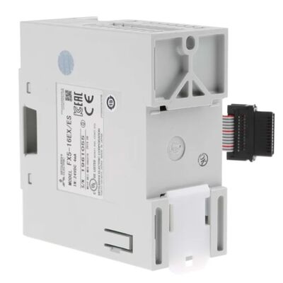 وحدة إدخال DC بـ 16 نقطة من Mitsubishi FX5-16EX/ES مع اختيار المصرف/المصدر لتركيب DIN Rail من MELSEC iQ-F