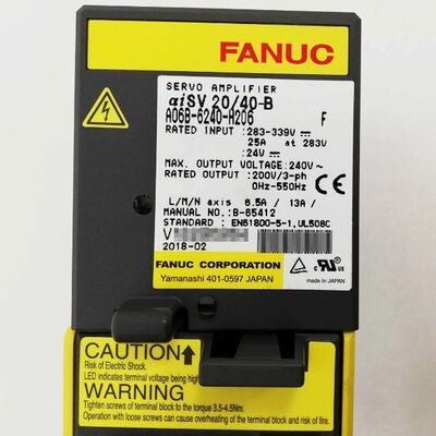 FANUC A06B-6240-H206 مضخم صوت مؤازر ثنائي المحور AiSV 20/40-B أصلي