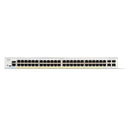 C1300-48P-4X، محول Cisco Catalyst 1300، 48x PoE+/370W، 4x 10G SFP+، قابل للتركيب على حامل