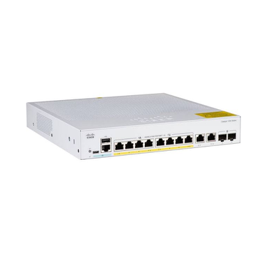 سويتش Cisco C1200-8FP-2G ذكي بـ 8 منافذ جيجابت PoE+ مع منافذ وصل علوي كومبو 2G