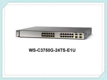 جهاز التبديل السيسكو 3750g سلسلة WS-C3750G-24TS-E1U 24 منفذ جهاز التبديل الشبكي Gigabit WS-C3750G-24TS-E1U