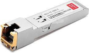 GLC - TE 1000BASE - T SFP Transceiver Module يدعم ما يصل إلى 100m من أطوال الروابط عبر اتصال نحاسي عبر رابط RJ-45