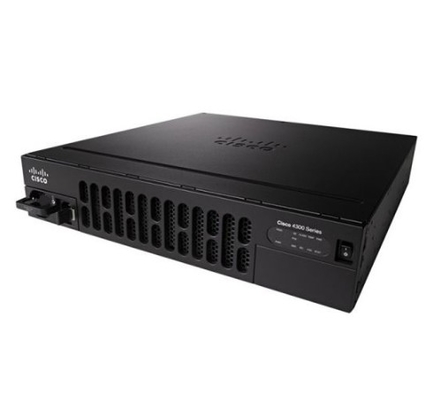 ISR4351-SEC/K9 200Mbps-400Mbps معدل النظام 3 WAN/LAN منافذ 3 منافذ SFP متعددة النواة وحدة المعالجة المركزية 2 فتحات وحدة الخدمة