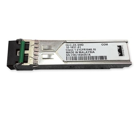 GLC-ZX-SMD متوافق مع 1000BASE-ZX SFP 1550nm 80km Industrial DOM Duplex LC SMF Transceiver Module