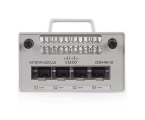 C9300 NM 4G Catalyst 9300 Series Modules & Cards Catalyst 9300 4 x 1GE وحدة شبكة لـ uplink portsمن سلسلة Cisco Catalyst 9300 Switches