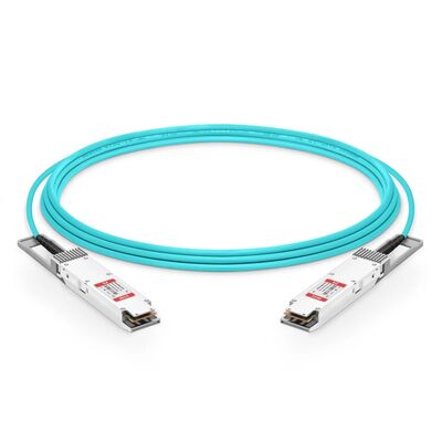 كابل 800G OSFP/QSFP DD AOC، 850 نانومتر، OM3/OM4، 1-50 م، قابل للتوصيل السريع، طاقة منخفضة، توصيل مركز البيانات