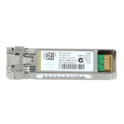 Cisco SFP-10G-LR = 10GBASE-LR SFP + وحدة الإرسال والاستقبال (1310 نانومتر 10 كم SMF LC DOM)